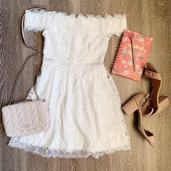 White Laced Dress | Francesca’s - Picture 2 of 5